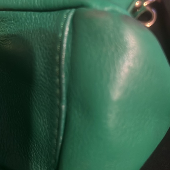 COPY - Emma Fox leather green Satchel/Shoulder bag with gold tone hardwares and… - Picture 9 of 10